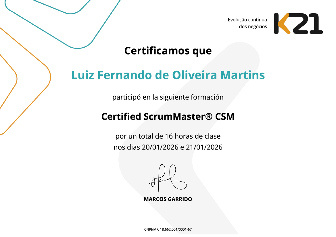Certificado K21